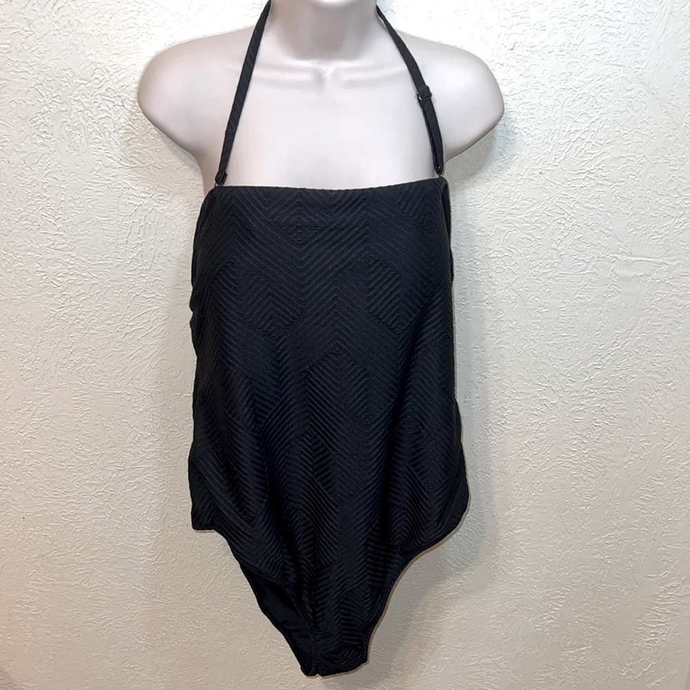 NWOT Love & Sports Black One Piece Swimsuit
